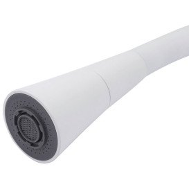 Змішувач для кухні Kroner KRP Kuche-C132WHI з гнучким виливом хром/білий CV033128