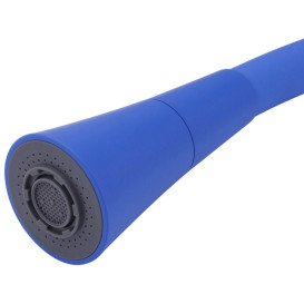 Смеситель для кухни Kroner KRP Kuche-C132BLE с гибким изливом хром/синий CV033131