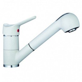 Смеситель для кухни Marmorin классический с выдвижной лейкой однорычажный черный 2214