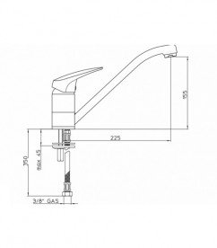 Смеситель для кухни Marmorin однорычажный песочный 7113