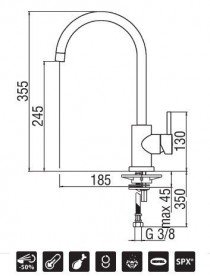 Смеситель для кухни Nobili Rubinetterie Live однорычажный хром LV00133CR