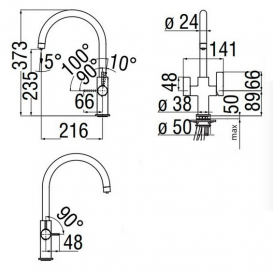 Смеситель для кухни Nobili Rubinetterie под фильтр хром FL96824/3VCR