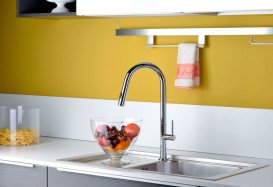 Смеситель для кухни Paffoni Chef однорычажный с выдвижным изливом хром CH185CR