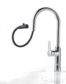 Змішувач для кухні Ravak KM 017.00 з висувною лійкою X070078