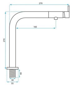 Смеситель для кухни Rea Cole однорычажный матовое золото REA-B2720