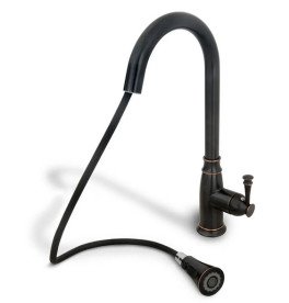 Змішувач для кухні Rea Deco одноважільний з висувною лійкою чорний REA-B0182