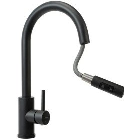 Смеситель для кухни Rea Fresh однорычажный с выдвижной лейкой черный REA-B9147
