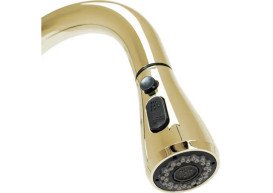 Змішувач для кухні Rea Mild одноважільний з висувною лійкою золото REA-B4802