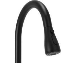 Змішувач для кухні Rea Nest одноважільний з висувною лійкою чорний REA-B2057