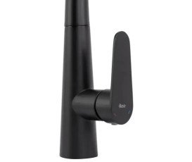 Змішувач для кухні Rea Ross одноважільний з висувною лійкою чорний REA-B5313