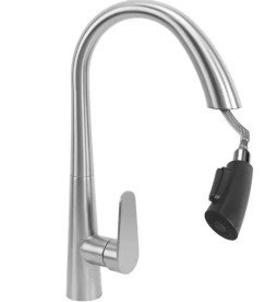 Змішувач для кухні Rea Ross одноважільний з висувною лійкою нікель REA-B5314