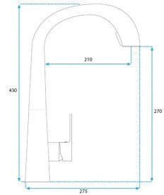 Змішувач для кухні Rea Ross одноважільний з висувною лійкою матове золото REA-B5312