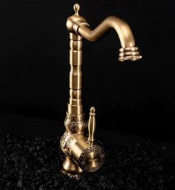 Смеситель для кухни Rea Venice однорычажный бронза REA-B2500