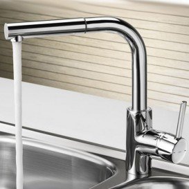 Смеситель для кухни с высоким выдвижным изливом Roca Targa однорычажный латунь хром A5A8560C00