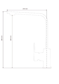 Змішувач для кухні Sink Quality Moon одноважільний чорний граніт BNK-bp