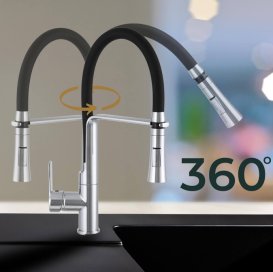 Смеситель для кухни Sink Quality Power однорычажный с гибким изливом хром BVsK-ch