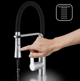 Смеситель для кухни Sink Quality Power однорычажный с гибким изливом хром BVsK-ch