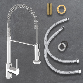 Змішувач для кухні Sink Quality Solid одноважільний з гнучким виливом хром BSL-ch