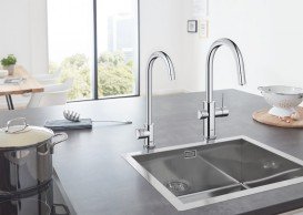 Змішувач для кухні зі стартовим пакетом Grohe Blue Home висувною С-виливши латунь хром 31541000