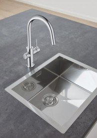 Змішувач для кухні зі стартовим пакетом Grohe Blue Home висувною С-виливши латунь хром 31541000