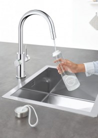 Змішувач для кухні зі стартовим пакетом Grohe Blue Home висувною С-виливши латунь хром 31541000