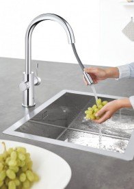 Змішувач для кухні зі стартовим пакетом Grohe Blue Home висувною С-виливши латунь хром 31541000