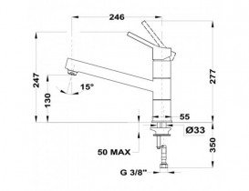 Смеситель для кухни Teka IN 993 однорычажный хром 116050000