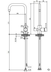 Смеситель для кухни Teorema под фильтр хром 17826 11