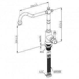 Смеситель для кухни Villeroy & Boch Avia 2.0 однорычажный сплошная нержавеющая сталь 924000LC