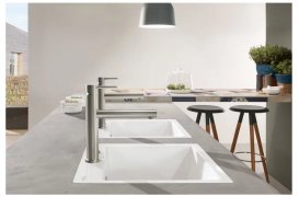 Змішувач для кухні Villeroy & Boch Como Sky одноважільний суцільна нержавіюча сталь 927800LC