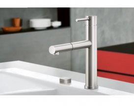 Змішувач для кухні Villeroy & Boch Como Sky Shower з висувною лійкою нержавіюча сталь полірована 927900LE