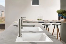 Смеситель для кухни Villeroy & Boch Como Sky Shower с выдвижной лейкой сплошная нержавеющая сталь 927900LC