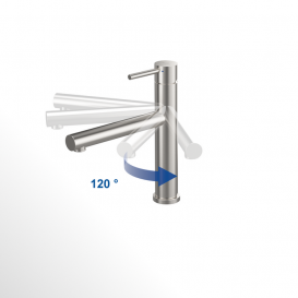 Смеситель для кухни Villeroy & Boch Como Sky Shower с выдвижной лейкой сплошная нержавеющая сталь 927900LC
