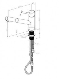 Смеситель для кухни Villeroy & Boch Como Shower Window с выдвижной лейкой сплошная нержавеющая сталь 925800LC