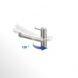 Змішувач для кухні Villeroy & Boch Como Shower Window з висувною лійкою суцільна нержавіюча сталь 925800LC