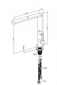 Змішувач для кухні Villeroy & Boch Finera одноважільний бронза 92700004