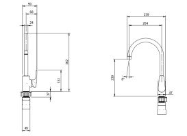 Смеситель для кухни Villeroy & Boch O.novo Start однорычажный хром TVK10510111061