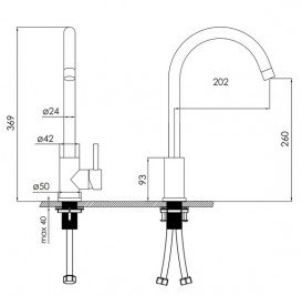Смеситель для кухни Volle Cruze однорычажный хром 1547.110101