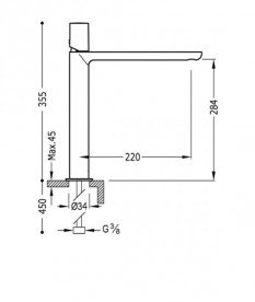 Змішувач для раковина Tres Max-Tres хром 06110306