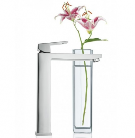 Смеситель для раковины однорычажный высокий Grohe коллекция Eurocube хром 23406000