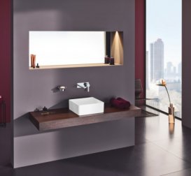 Змішувач для раковини одноважеля настінний прихований Grohe колекція Lineare суперсталь 19409DC1