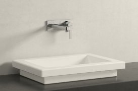 Змішувач для раковини одноважеля настінний прихований Grohe колекція Lineare суперсталь 23444DC1