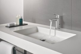 Змішувач для раковини одноважеля з донним клапаном Grohe колекція Lineare хром 32109001