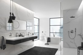 Смеситель для раковины однорычажный с донным клапаном Grohe Essence матовый графит 32628AL1