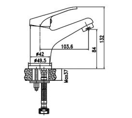 Змішувач для раковини Аквародос Decor 80223 одноважільний хром АР000040411