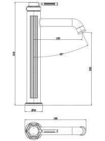 Смеситель для раковины Аквародос Metro однорычажный хром АР000084828