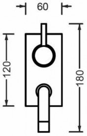 Смеситель для раковины ArtCeram La Fontana настенный однорычажный хром LFA008