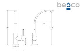 Смеситель для раковины Besco Decco I однорычажный графит BU-DI-GR
