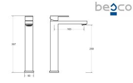 Смеситель для раковины Besco Modern/Varium I однорычажный черный матовый BU-MVI-CZ