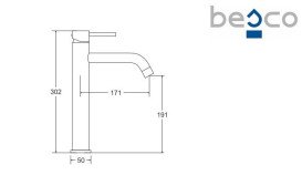 Смеситель для раковины Besco Veo I однорычажный золото BU-VI-ZL
